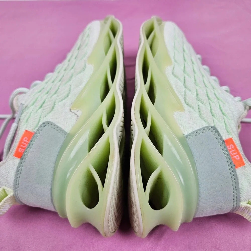 SupSport Mint Green Lace‎ Up Sneakers Running Shoes Size 39 Unique Spiral Sole